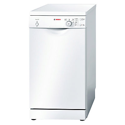 Bosch SPS40E32GB Slimline Freestanding Dishwasher, White Bosch SPS40E32GB Slimline Freestanding Dishwasher, White